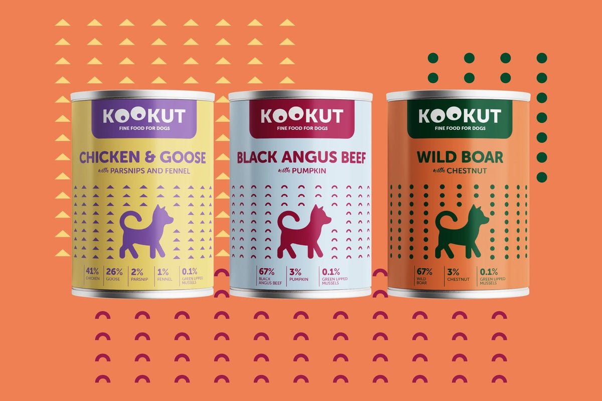 Chicken & Goose, Black Angus Beef and Wild Boar Terrines for dogs