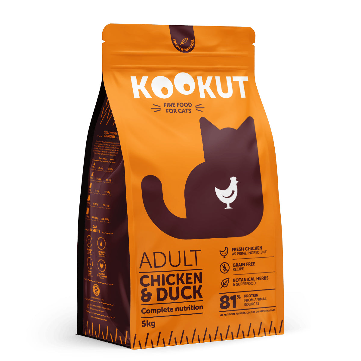 Trockenfutter Huhn & Ente für Katzen