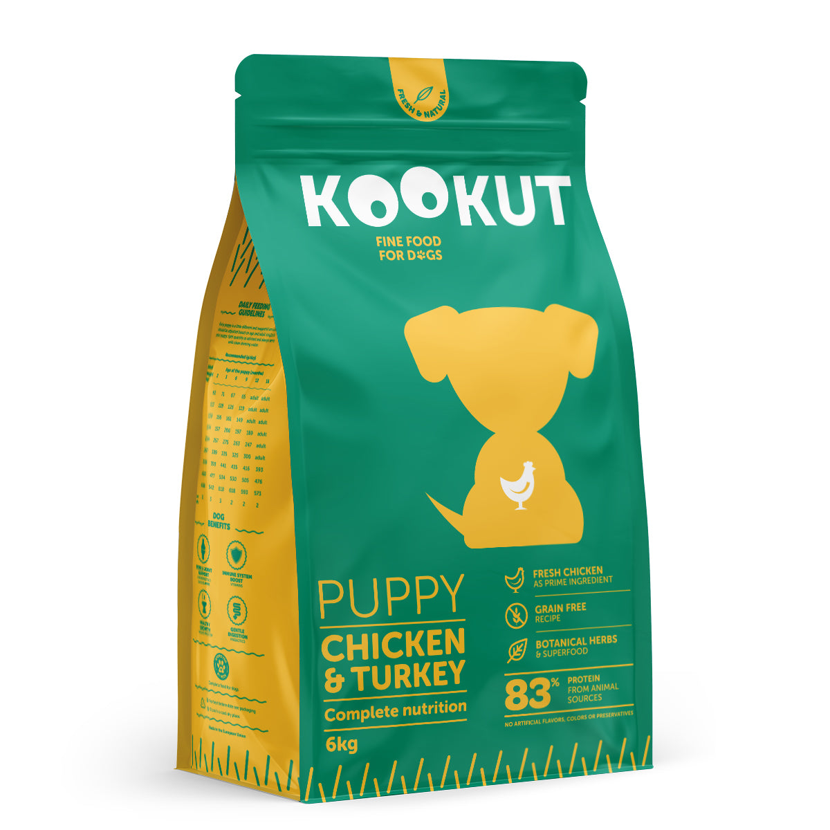 Trockenfutter Huhn & Truthahn für Welpen