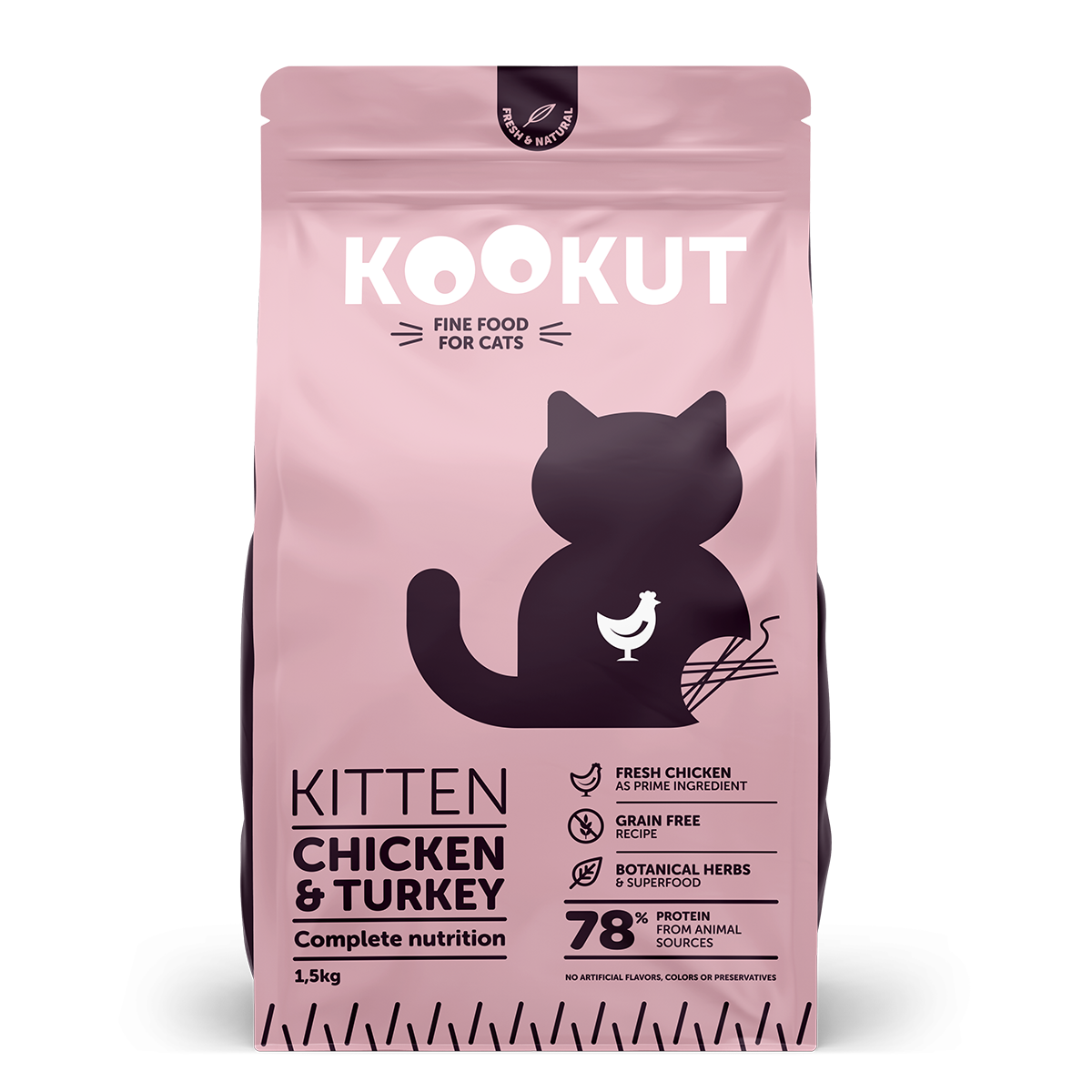 Chicken & Turkey Dry Food for Kitten